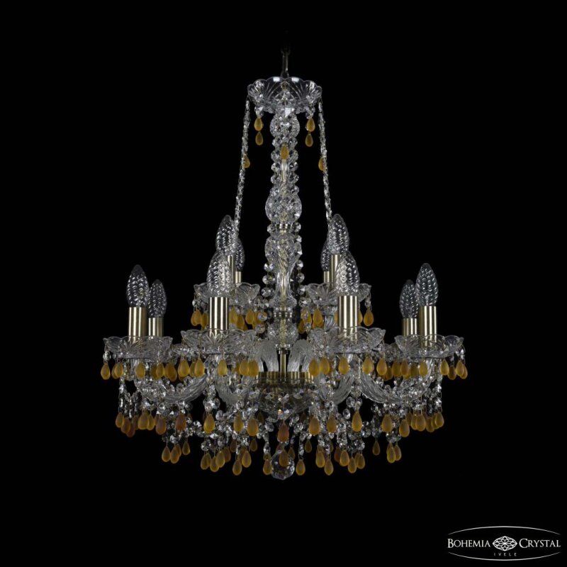 Подвесная люстра Bohemia Ivele Crystal 1410 1410/8+4/195/h-63 Pa V1003