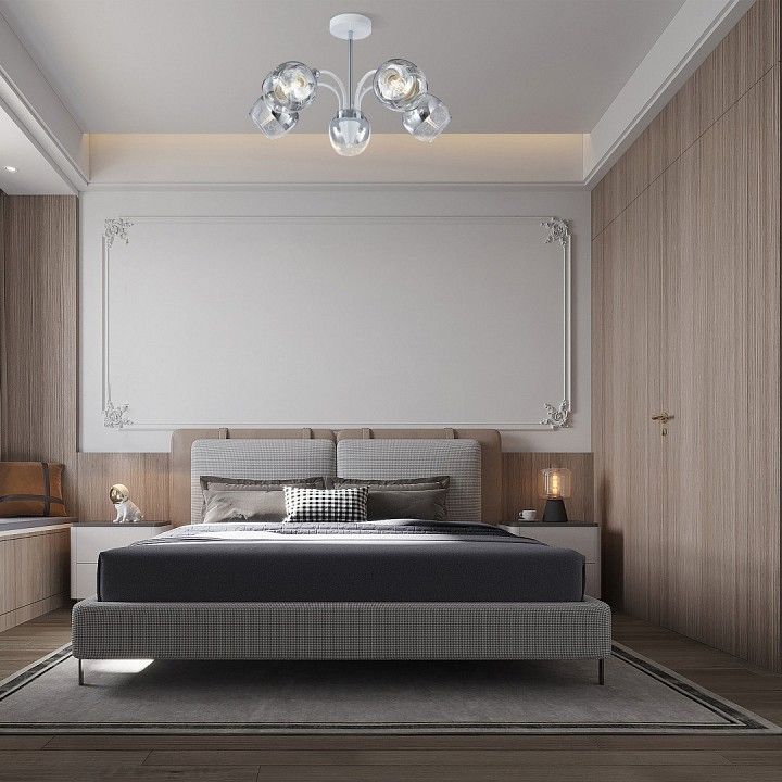 Люстра на штанге Arte Milano Napoli-326008 326008/5A WH+CR