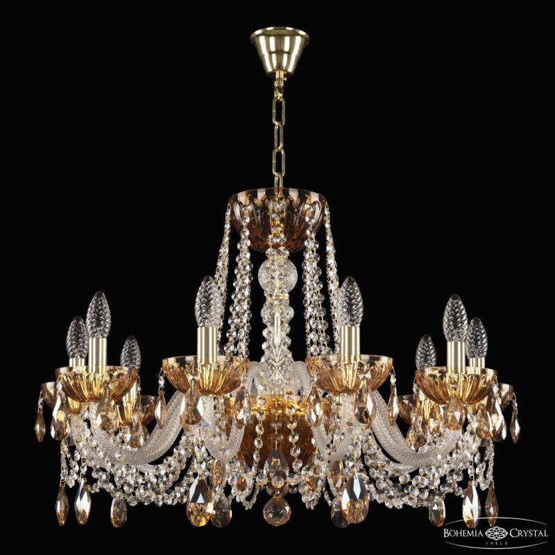 Подвесная люстра Bohemia Ivele Crystal 5402 5402/10/240 G Amber/M-1H K721