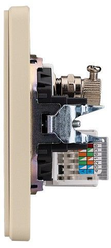 ТВ-розетка и розетка Ethernet RJ-45 без рамки Kranz ROUND KR-78-0722-7