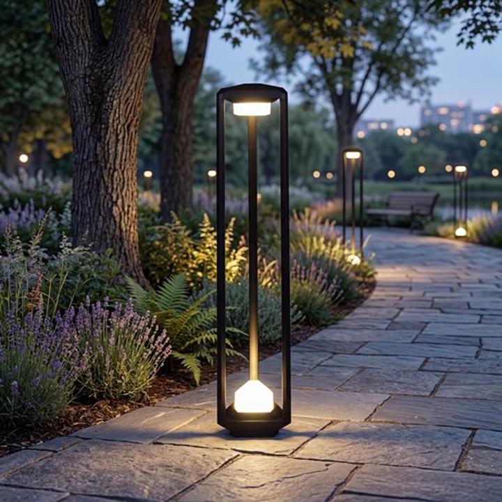 Наземный низкий светильник Reluce  09987-0.7-001JH 0.8M LED2X6W BK RLOS