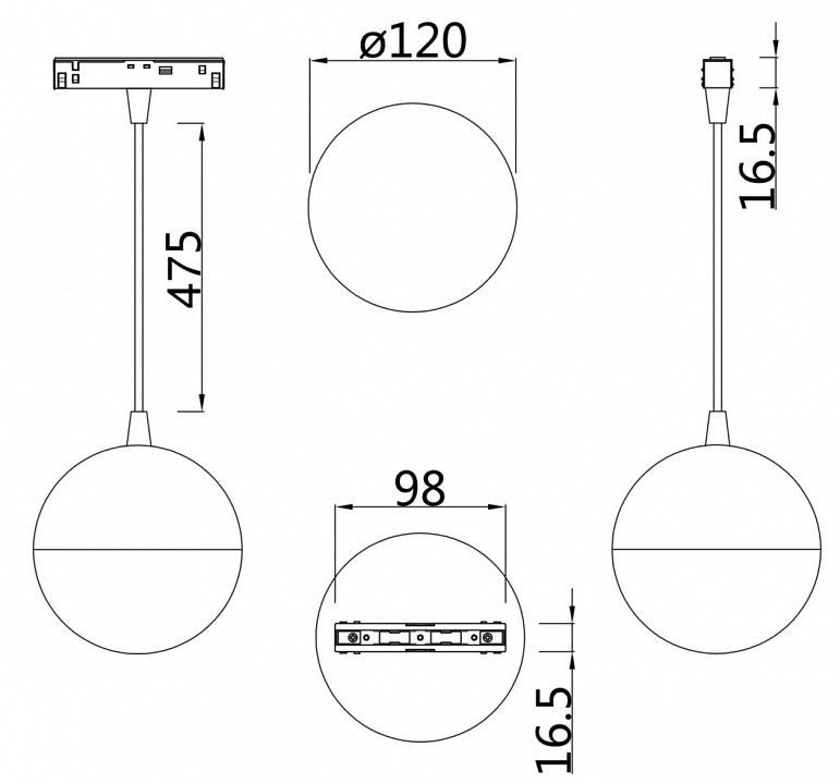 Подвесной светильник Maytoni Technical Kiat TR018-2-10W3K-W
