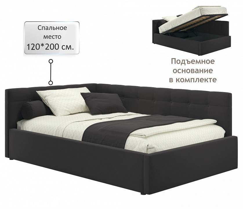 Кровать полутораспальная Bonna 2000x1200 с ПМ