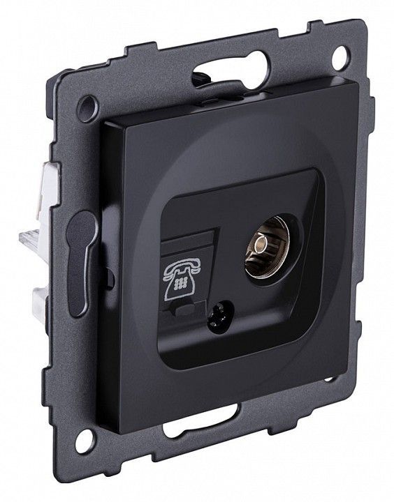 Розетка двойная RJ-11 и Ethernet RJ-45, без рамки Kollinger  REA-013BM