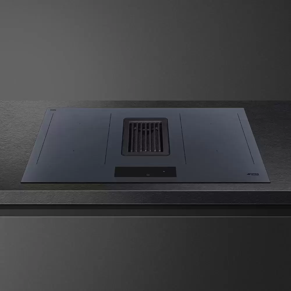 Индукционная варочная панель со встроенной вытяжкой Smeg HOBD182DG