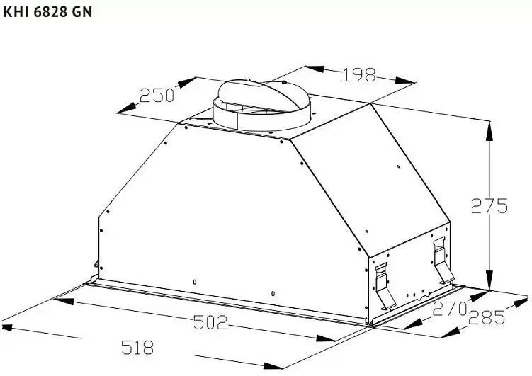 Встраиваемая вытяжка Korting KHI 6828 GN