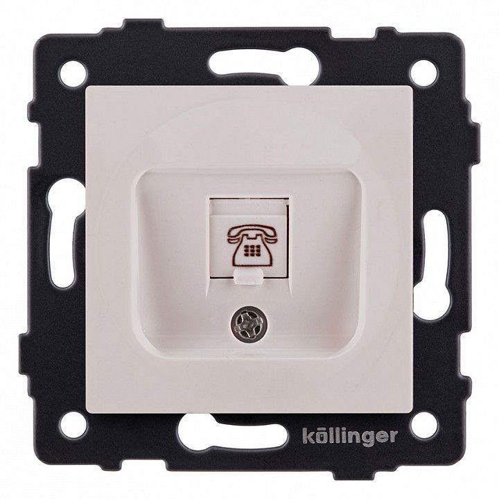 Розетка телефонная RJ-11 со штрокой, без рамки Kollinger  REA-009CM