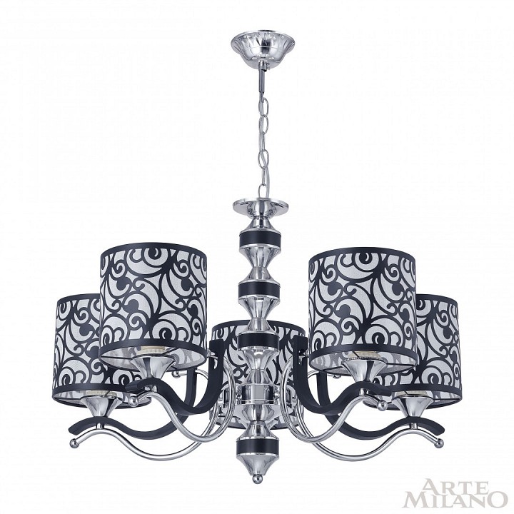 Подвесная люстра Arte Milano Florentia-4957 304957/5 Bk/Ni