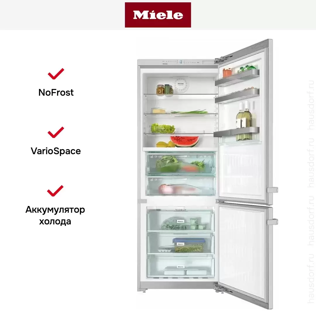 Отдельностоящая холодильно-морозильная комбинация Miele KFN16947D ED/CS