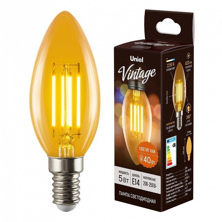 Лампа светодиодная Uniel LED-C35 E14 5Вт 2700K UL-00002396