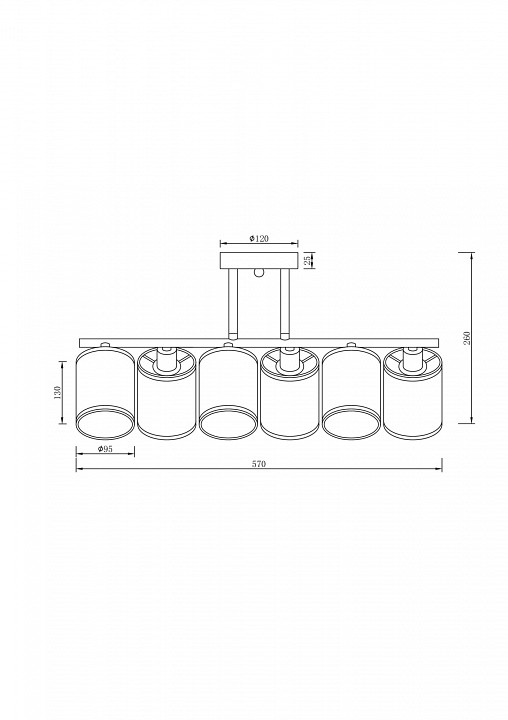 Люстра на штанге Freya Course FR5136PL-06CH