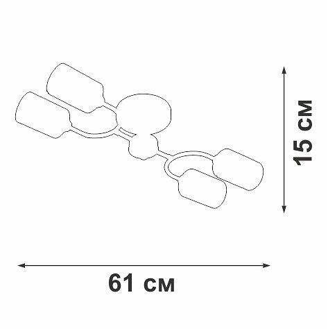Потолочная люстра Vitaluce V2823 V2823-1/4PL