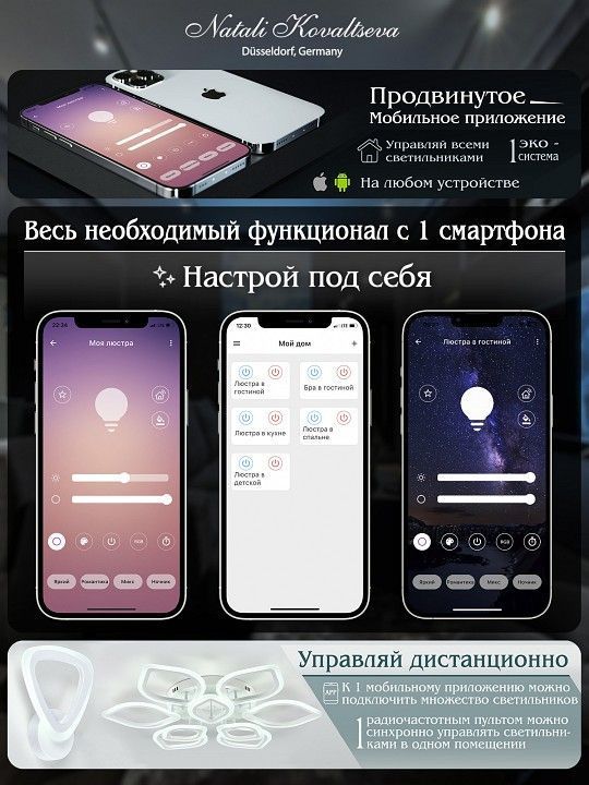 Потолочная люстра Natali Kovaltseva Line LED LAMPS 81171