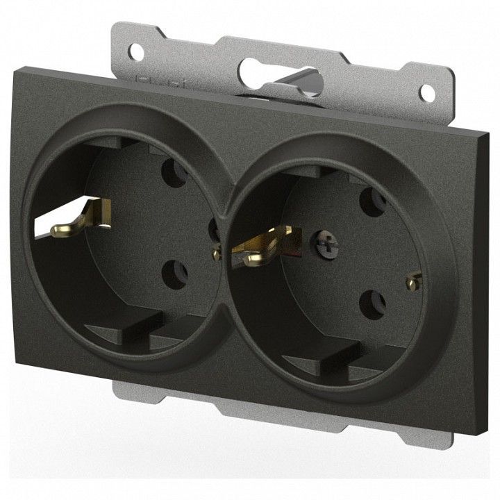 Розетка двойная с заземлением, без рамки Elbi Eleсtriс Zena Vega 609-011100-907