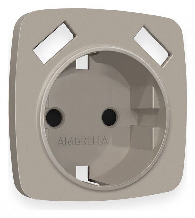 Накладка для розетки с заземлением и со шторками и 2хUSB type A Ambrella Volt OMEGA OP3690