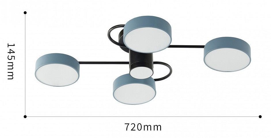 Потолочная люстра Arte Milano Ferrara 253039/4+1 Bk/Gr