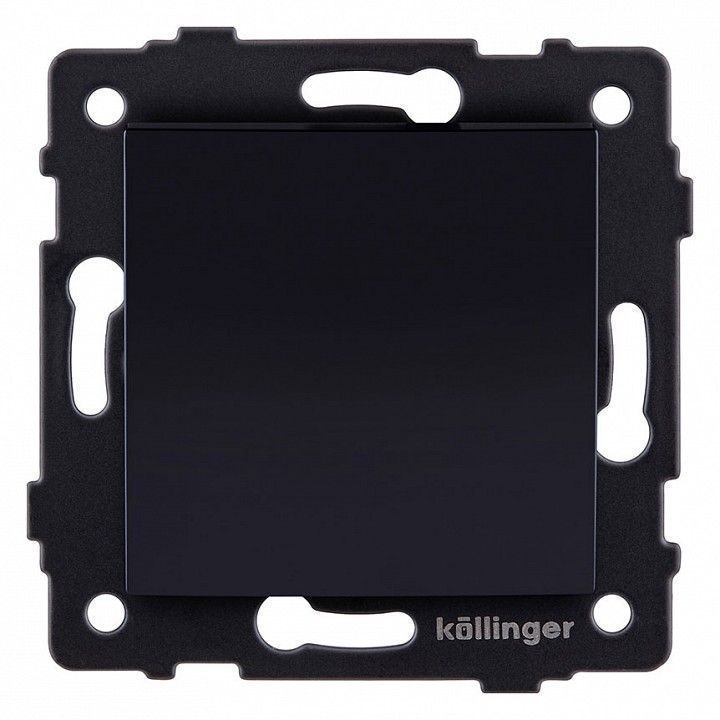 Выключатель проходной одноклавишный без рамки Kollinger  REA-R-003BK