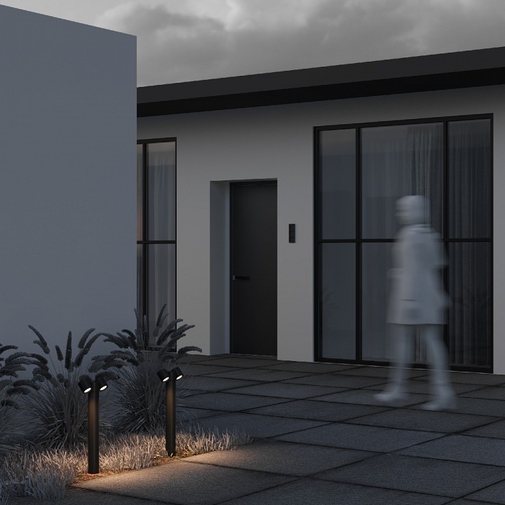 Наземный низкий светильник Maytoni Outdoor Wall Street O010FL-02B