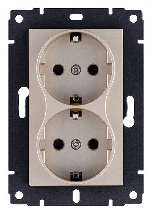 Розетка двойная с заземлением, без рамки Kollinger  REA-032GD