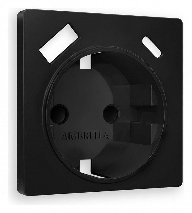 Накладка для розетки с заземлением и со шторками и 2хUSB type A и C Ambrella Volt ALFA AP8100