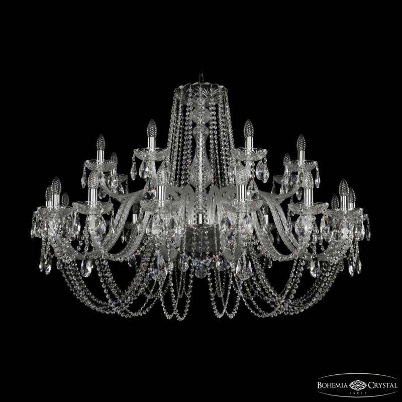 Подвесная люстра Bohemia Ivele Crystal 1402 1402/16+8/460 Ni