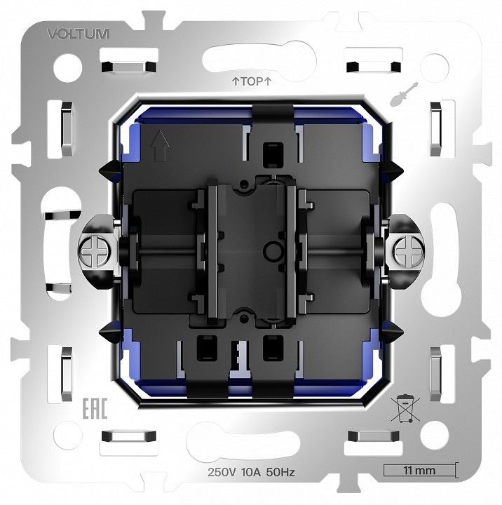 Механизм выключателя проходного одноклавишного Voltum S70 VLS0103M