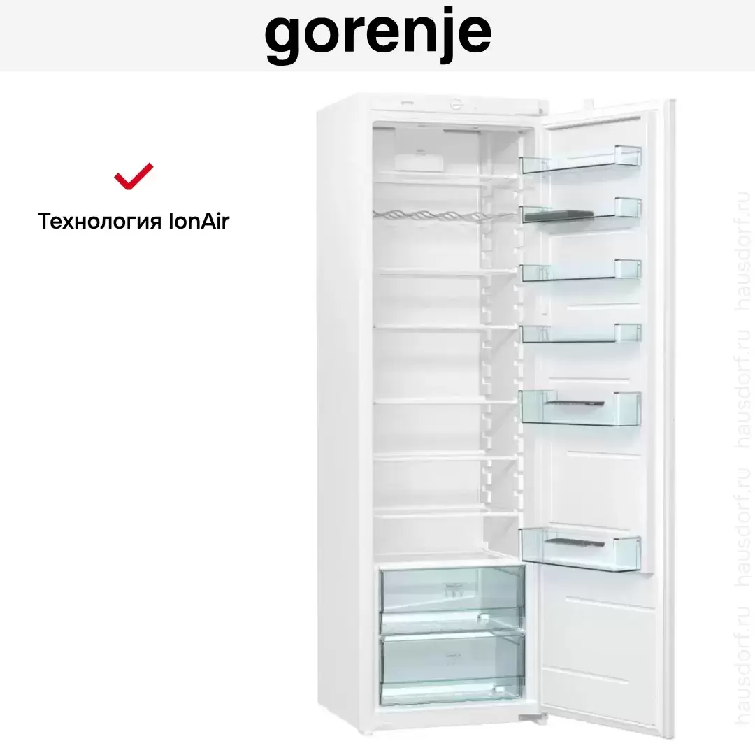 Встраиваемый однокамерный холодильник Gorenje RI4182E1