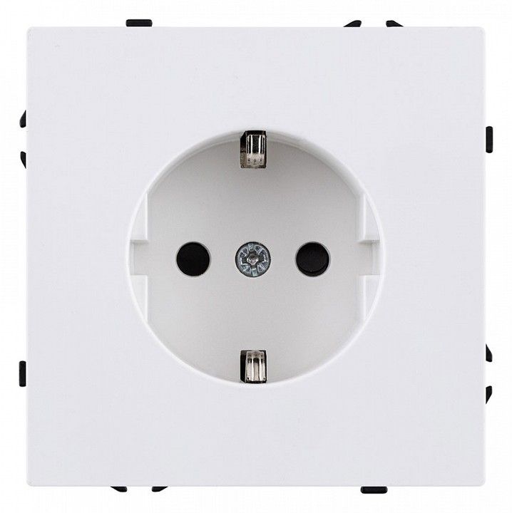 Розетка с заземлением, без рамки Kollinger Eclipse EC-014WH