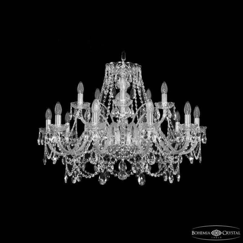 Подвесная люстра Bohemia Ivele Crystal 1411 1411/10+5/300 Ni