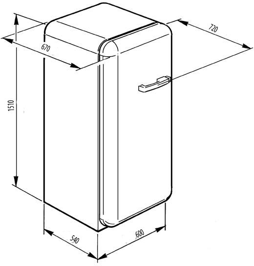Холодильник Smeg FAB28LO