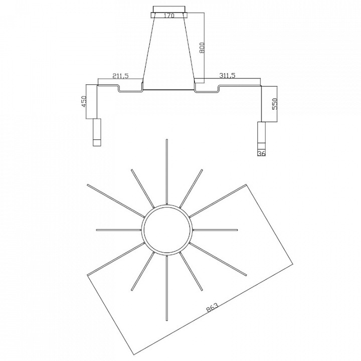 Подвесная люстра Imperiumloft  Suspension01