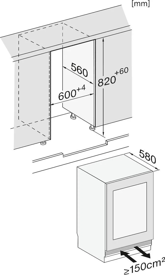 Встраиваемый винный шкаф Miele KWTUS 7054 F