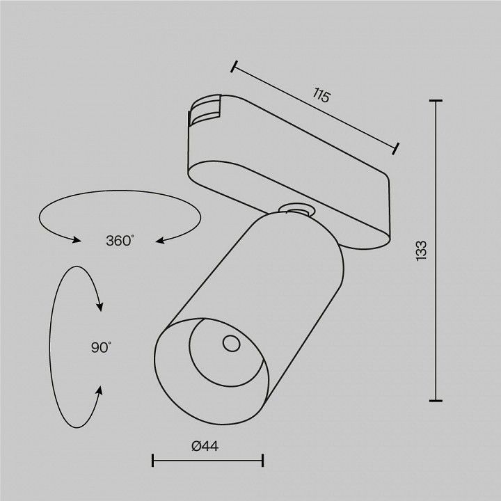 Светильник на штанге Maytoni Technical Фокус TR103-1-12W3K-M-W