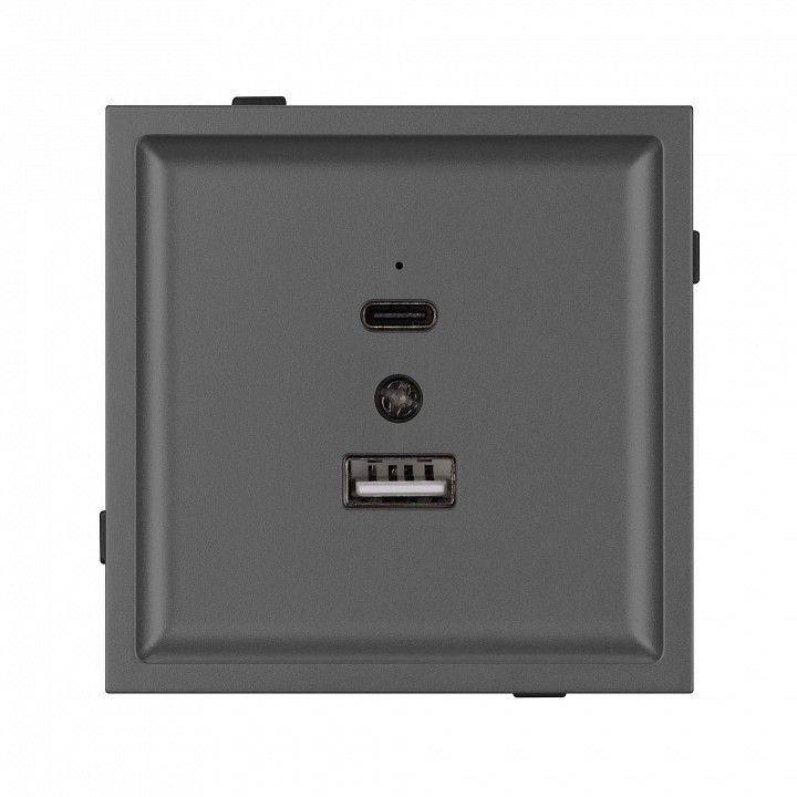 Розетка 2хUSB type A и C без рамки Arlight SCT-TENDO 054538