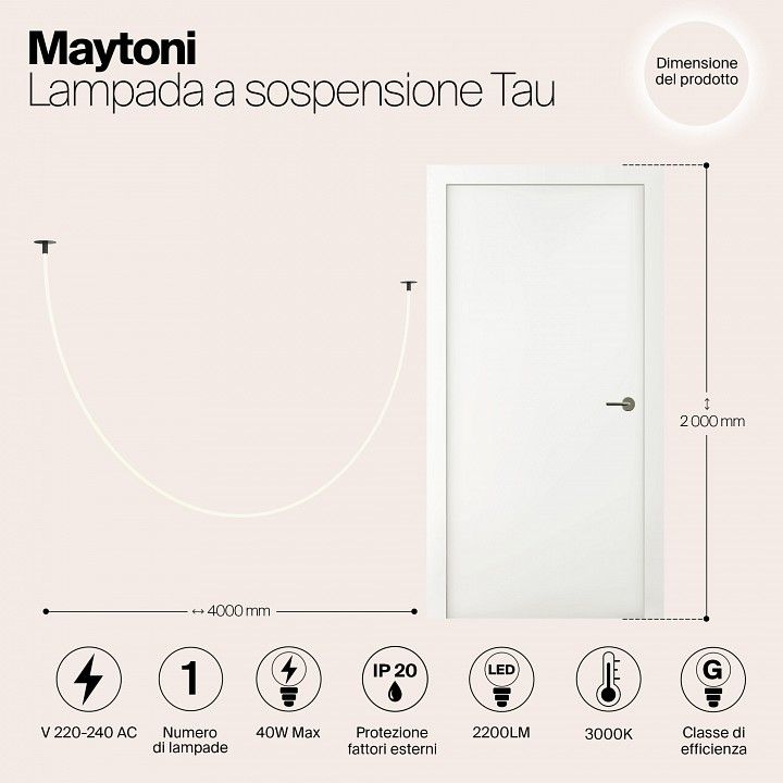 Подвесной светильник Maytoni Тау MOD146PL-L40B3K