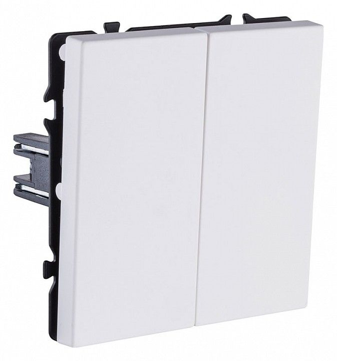 Выключатель двухклавишный без рамки Kollinger Eclipse EC-004WH