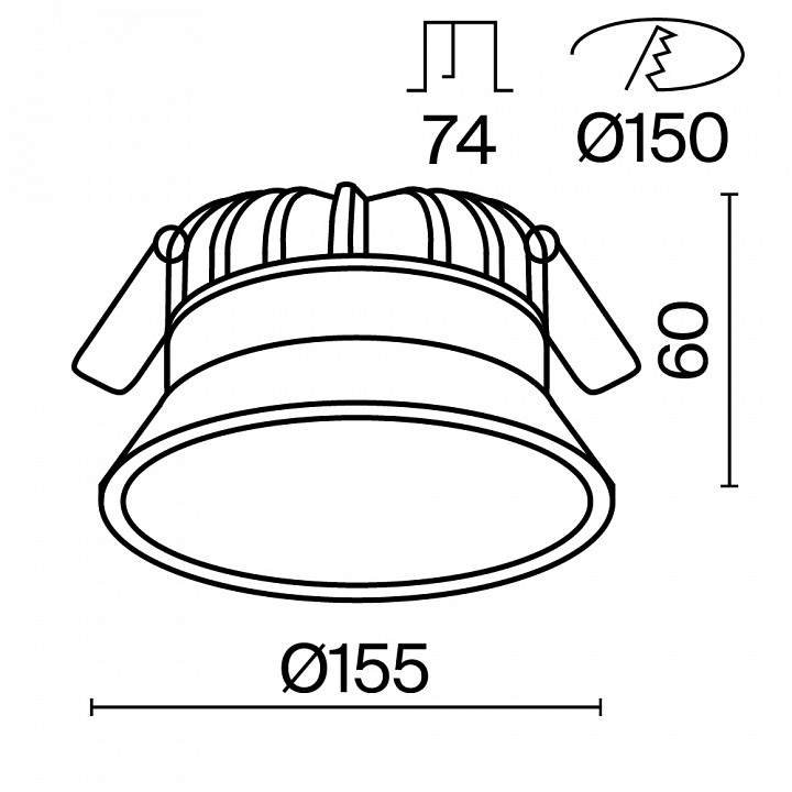 Встраиваемый светильник Maytoni Technical Okno DL055-18W3-4-6K-W
