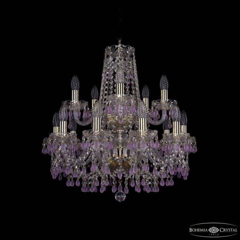 Подвесная люстра Bohemia Ivele Crystal 1410 1410/10+5/195/2d G V7010
