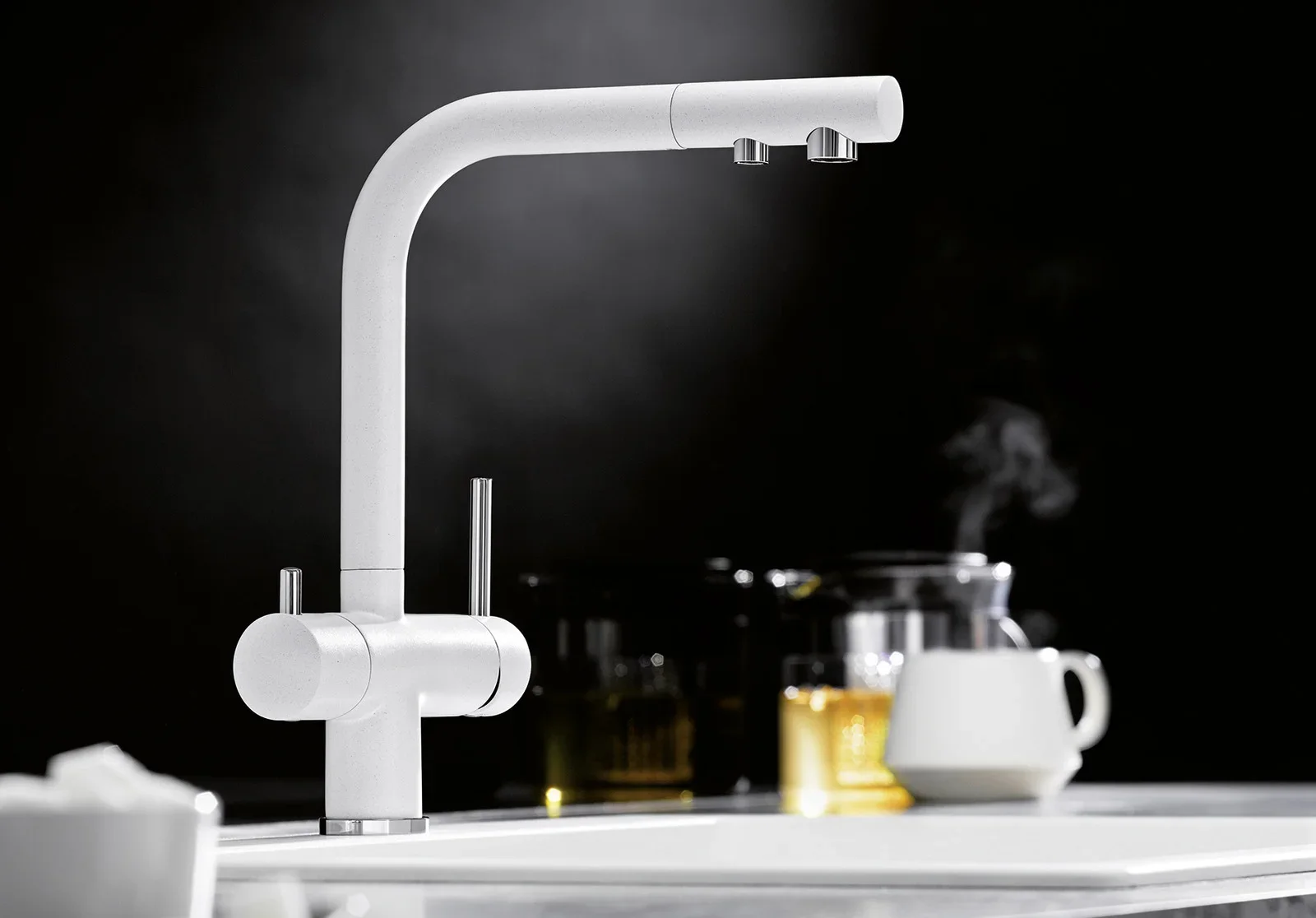 Смеситель Blanco FONTAS II 525141 Silgranit белый