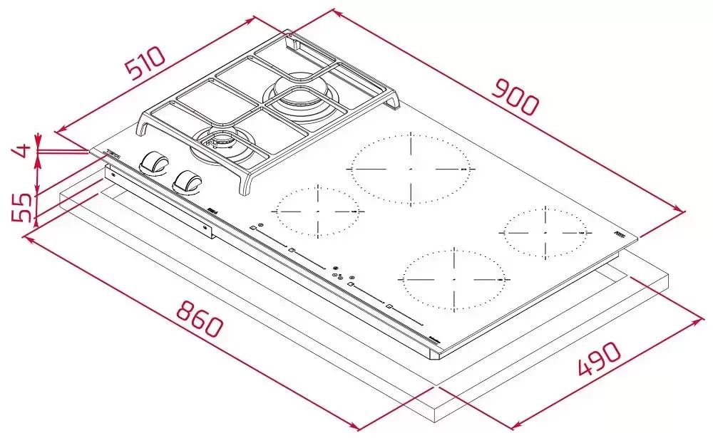Варочная панель Teka HYBRID JZC 96324 ABN BLACK
