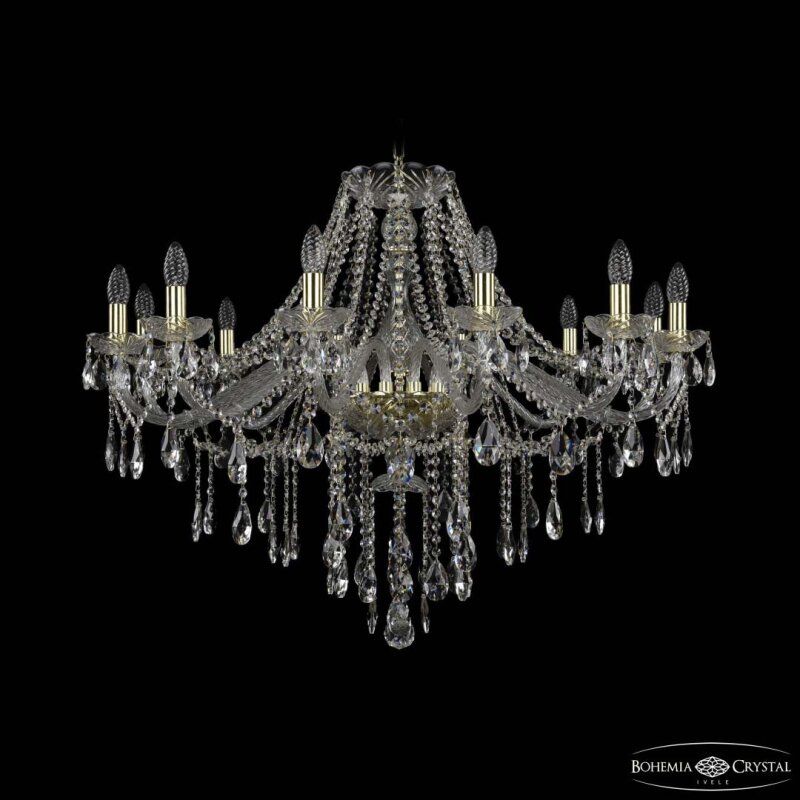 Подвесная люстра Bohemia Ivele Crystal 1415 1415/12/360 G