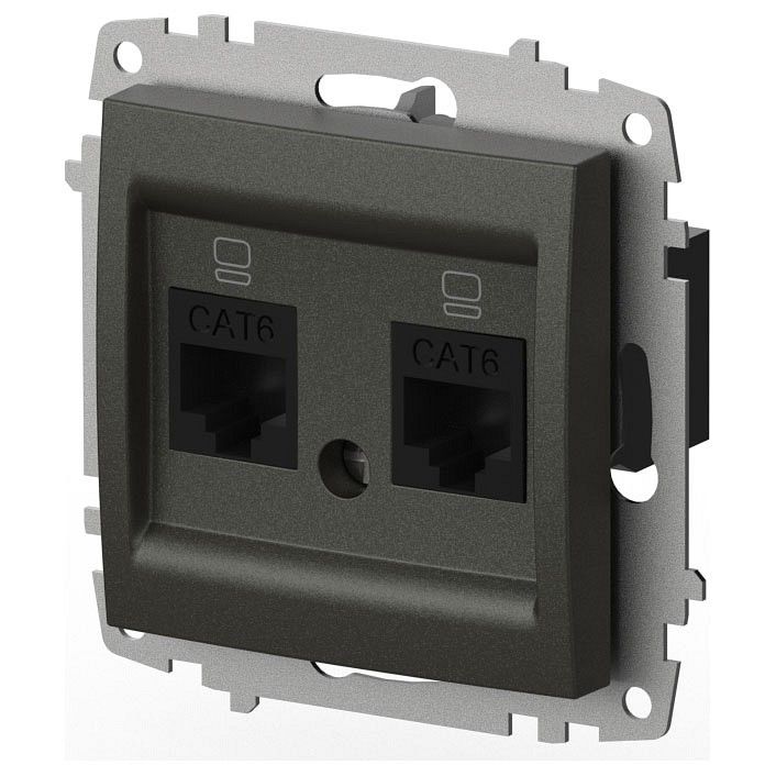 Розетка двойная Ethernet RJ-45 без рамки Elbi Eleсtriс Zena Vega 609-011100-248