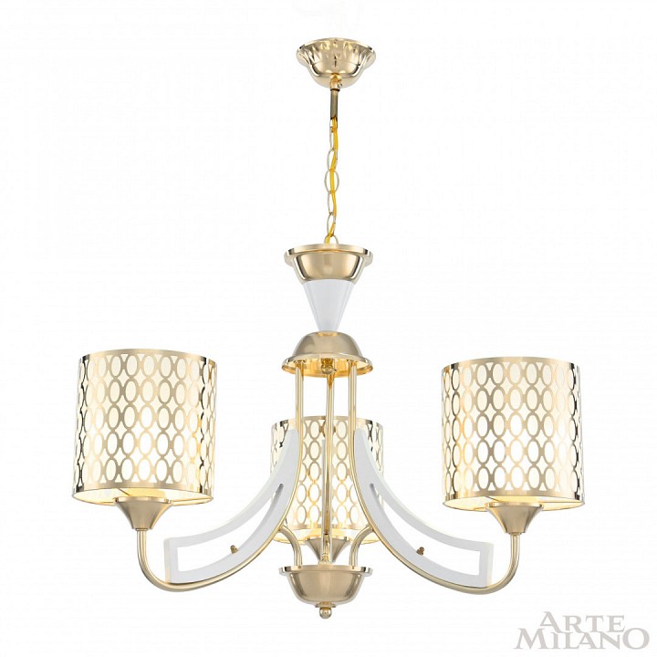 Подвесная люстра Arte Milano Florentia-3387 303387/3 Wh/Gd