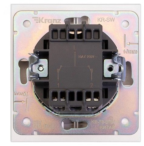 Выключатель двухклавишный без рамки Kranz STRONG KR-78-0706-4