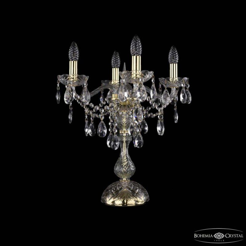 Настольная лампа декоративная Bohemia Ivele Crystal 1415 1415L/4/141-47 G