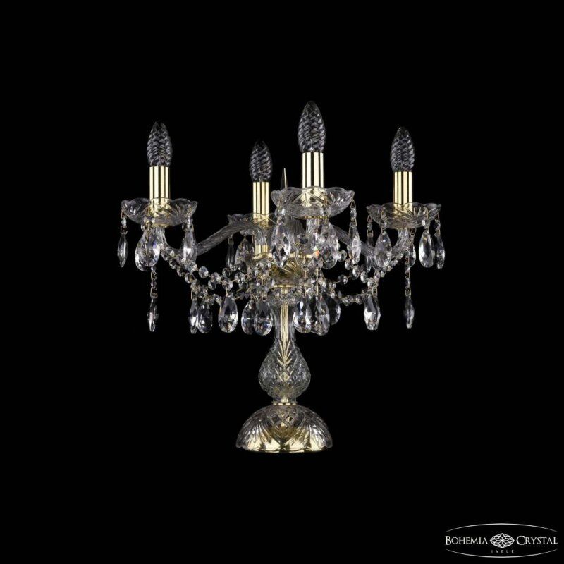 Настольная лампа декоративная Bohemia Ivele Crystal 1413 1413L/4/141-39 G