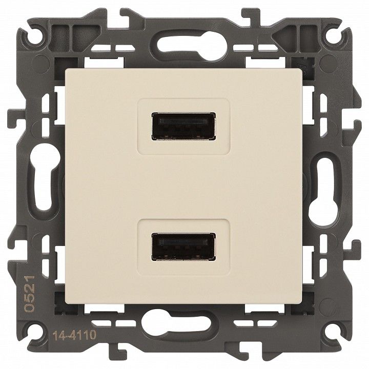 Розетка 2хUSB type A без рамки Эра Эра Elegance 14-4110-02