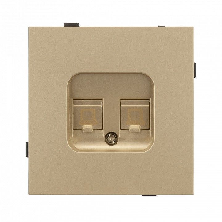Розетка двойная Ethernet RJ-45 и со шторками, без рамки Arlight SCT-TENDO 054596