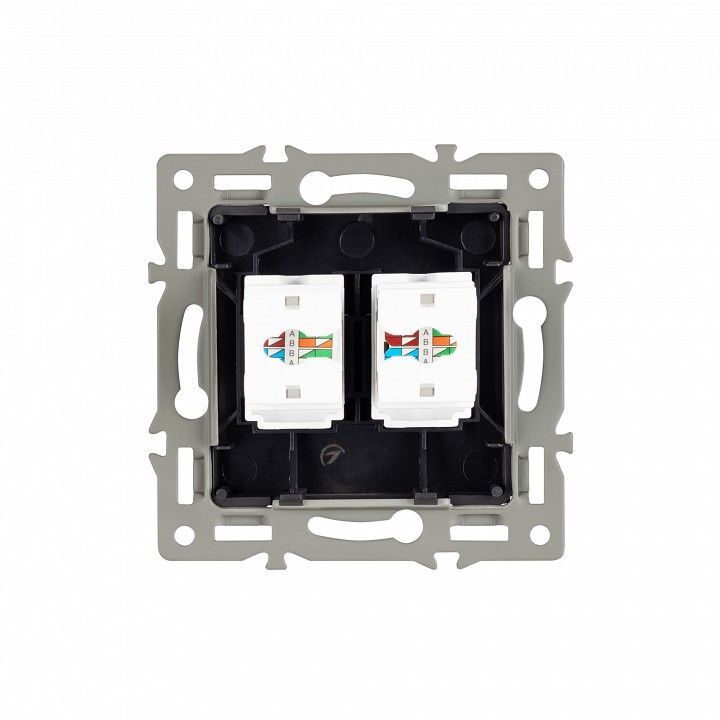 Розетка двойная RJ-12 и Ethernet RJ-45, без рамки Arlight SCT 045337