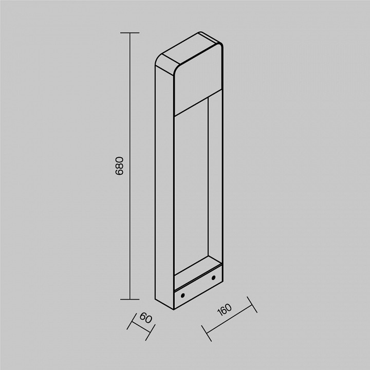 Наземный высокий светильник Maytoni Outdoor Porte O481FL-L7B3K